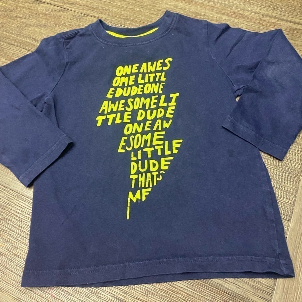 Gymboree 3T long sleeve blue yellow graphic t shirt